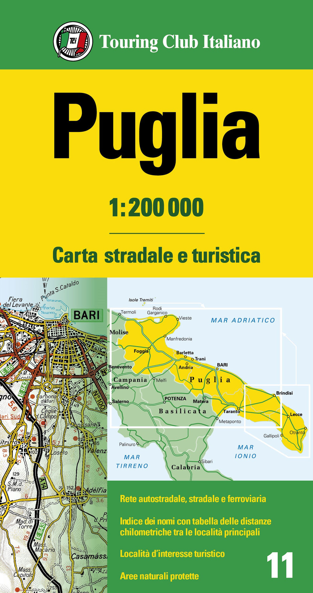 Puglia 1:200.000. Carta stradale e turistica.