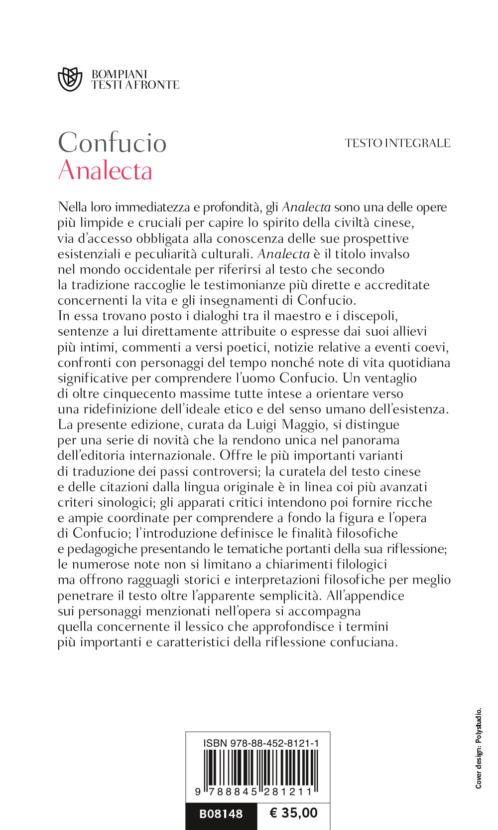 Analecta. Pensieri, dialoghi, sentenze. Testo cinese a fronte