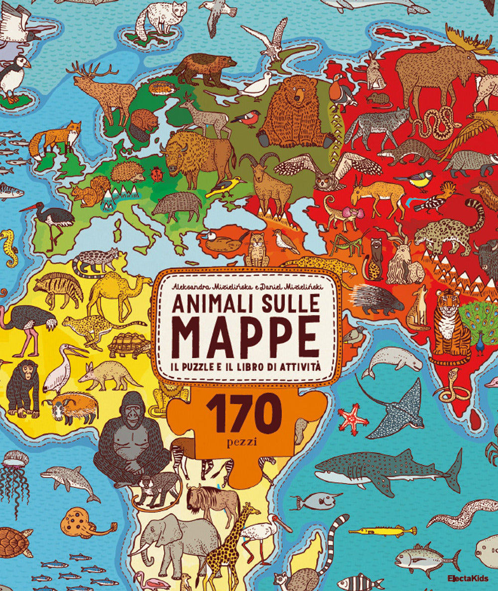 Animali sulle mappe. Il puzzle e il libro di attività. Con puzzle.