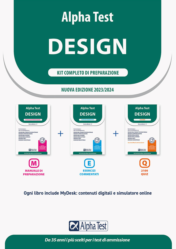 Alpha Test. Design. Kit completo di preparazione. Con MyDesk.: libro di ...