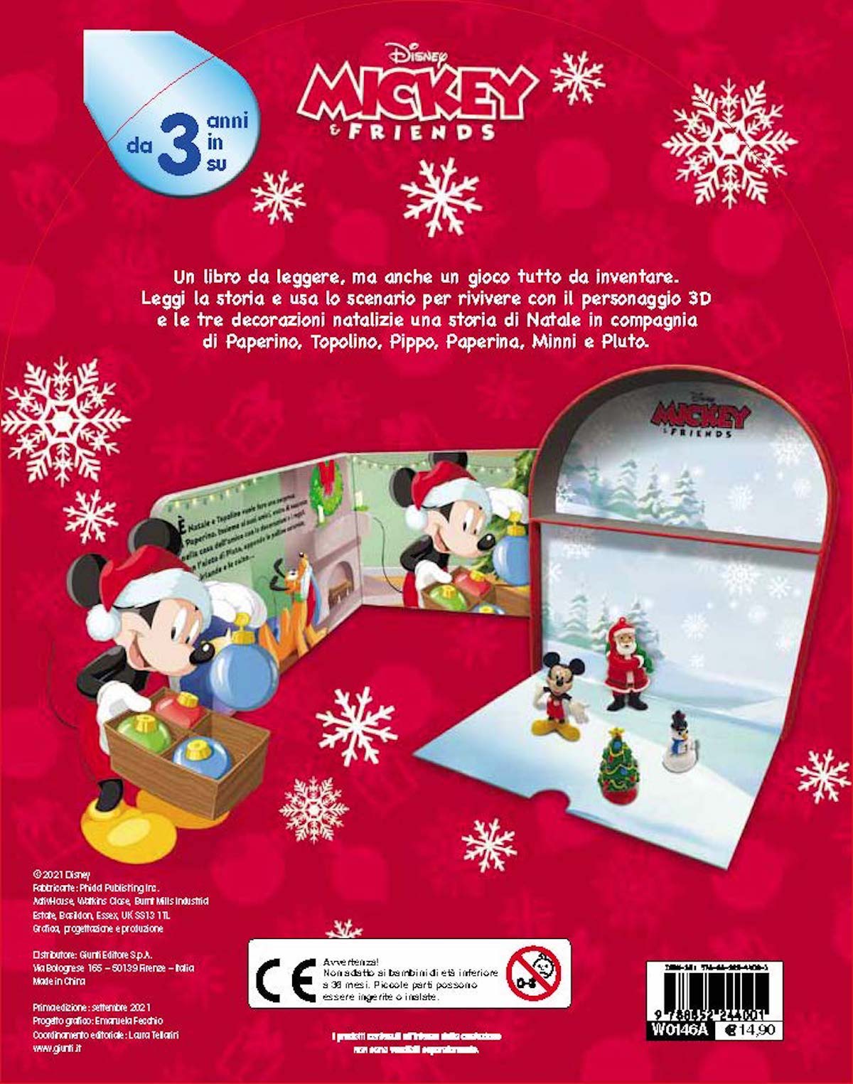 Libro Giocakit Natale Disney Mickey&Friends. Con 4 personaggi 3d da appendere per un Natale speciale!