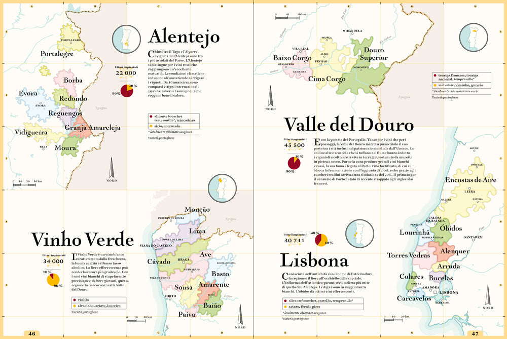 Le carte del vino. Atlante dei vigneti del mondo - 56 Paesi, 100 carte geografiche 8000 anni di storia