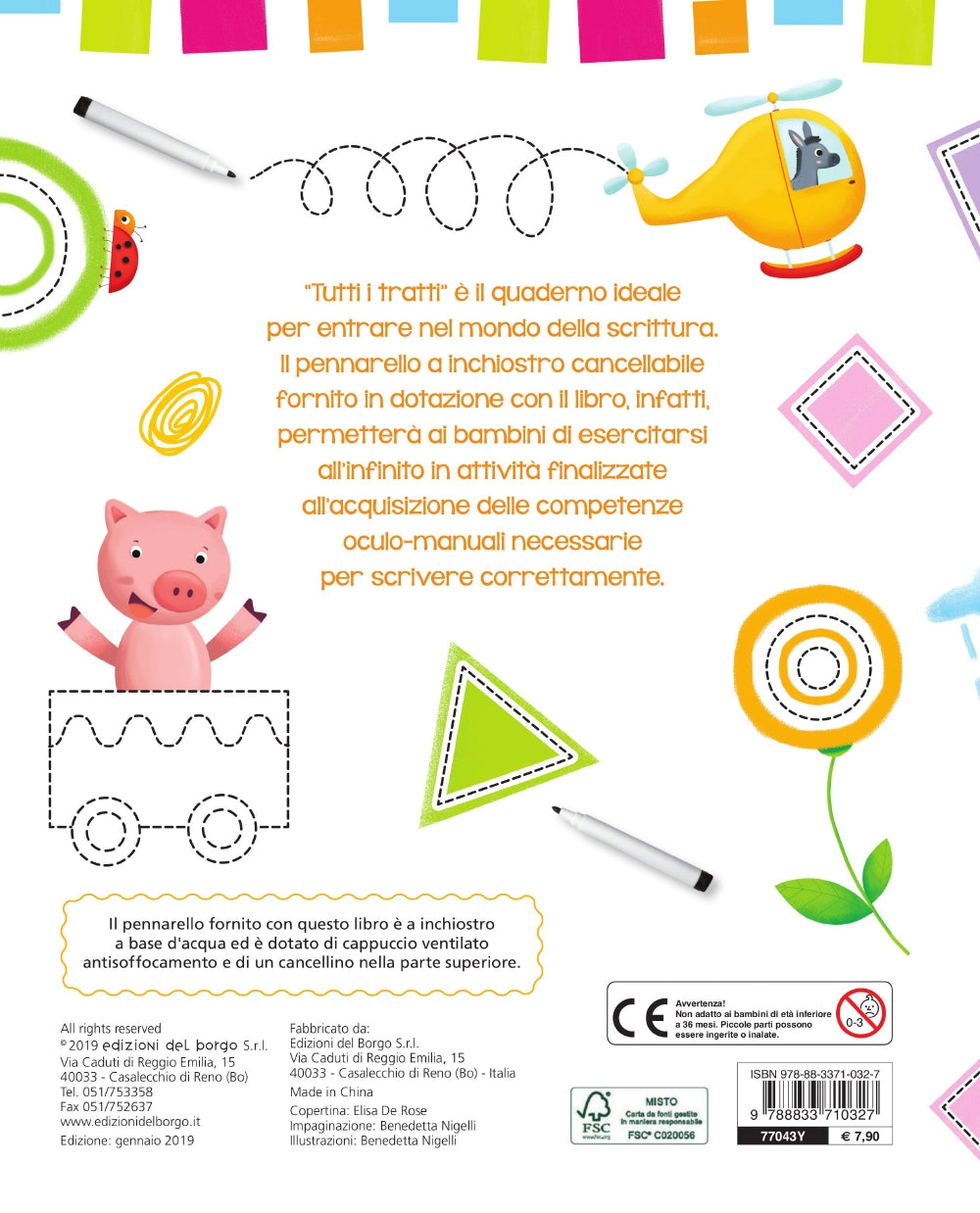 Tutti i tratti. Per imparare a scrivere - Con pennarello con inchiostro a base d'acqua