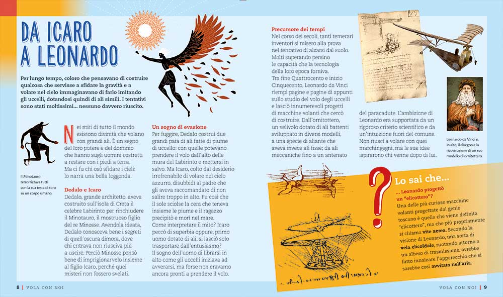Vola con noi!. Piloti, Aerei, Elicotteri, Droni, Frecce Tricolori, Spazio