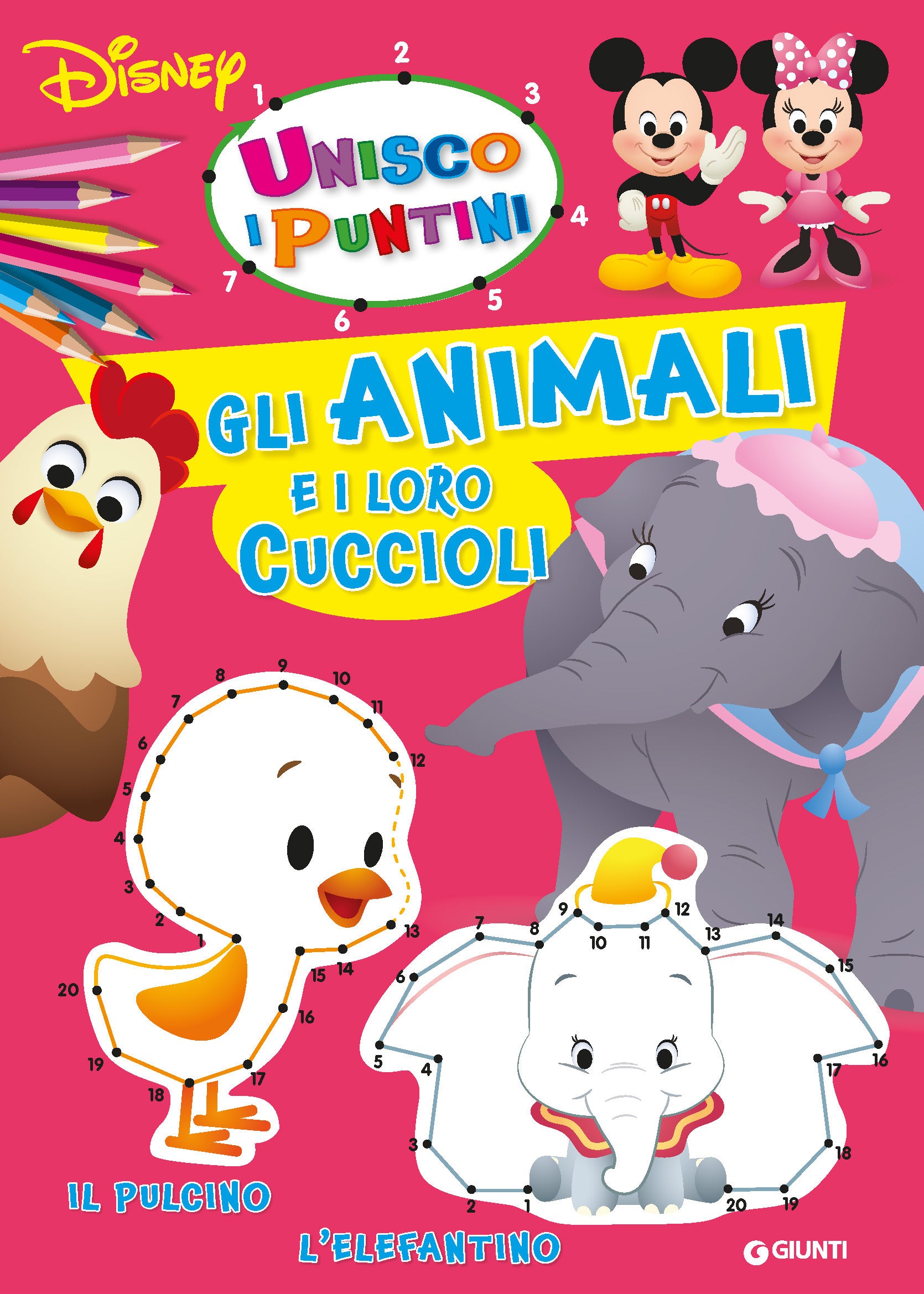 Unisco i puntini Glia animali e i loro cuccioli