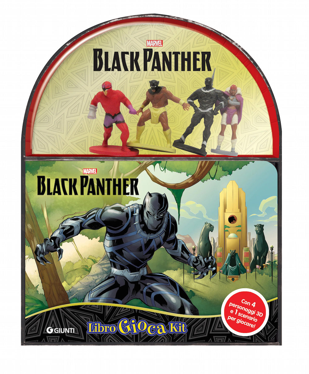 LibroGiocaKit - Marvel. Black Panther. Con 4 personaggi 3D e 1 scenario per giocare!