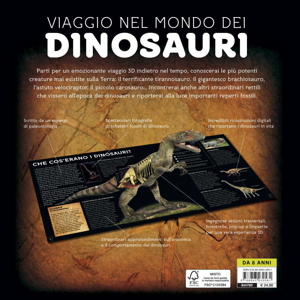 Viaggio nel mondo dei Dinosauri. Guida interattiva sui terribili rettili preistorici: alette, pop-up, linguette