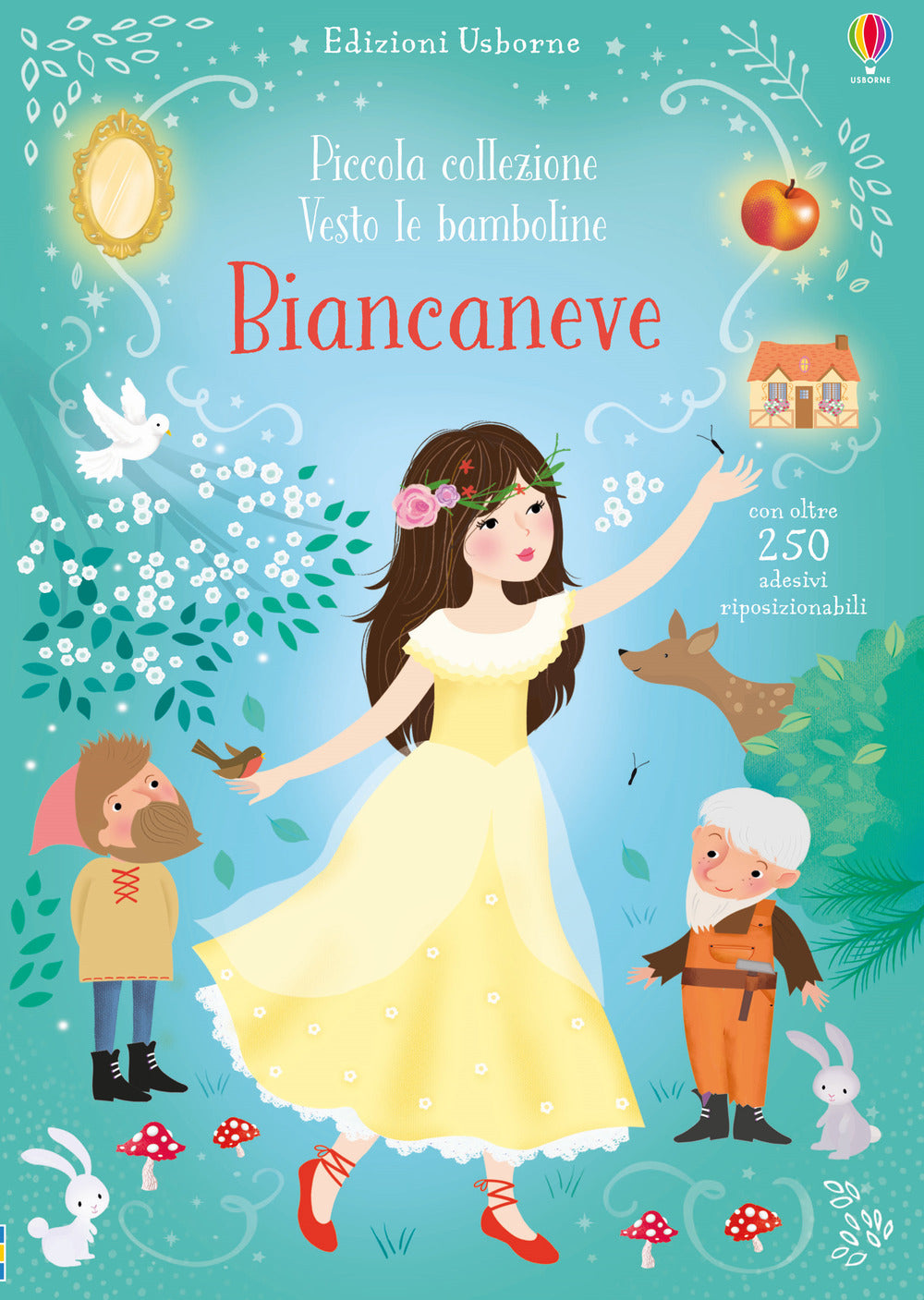 Biancaneve. Piccola collezione. Vesto le bamboline. Con adesivi.