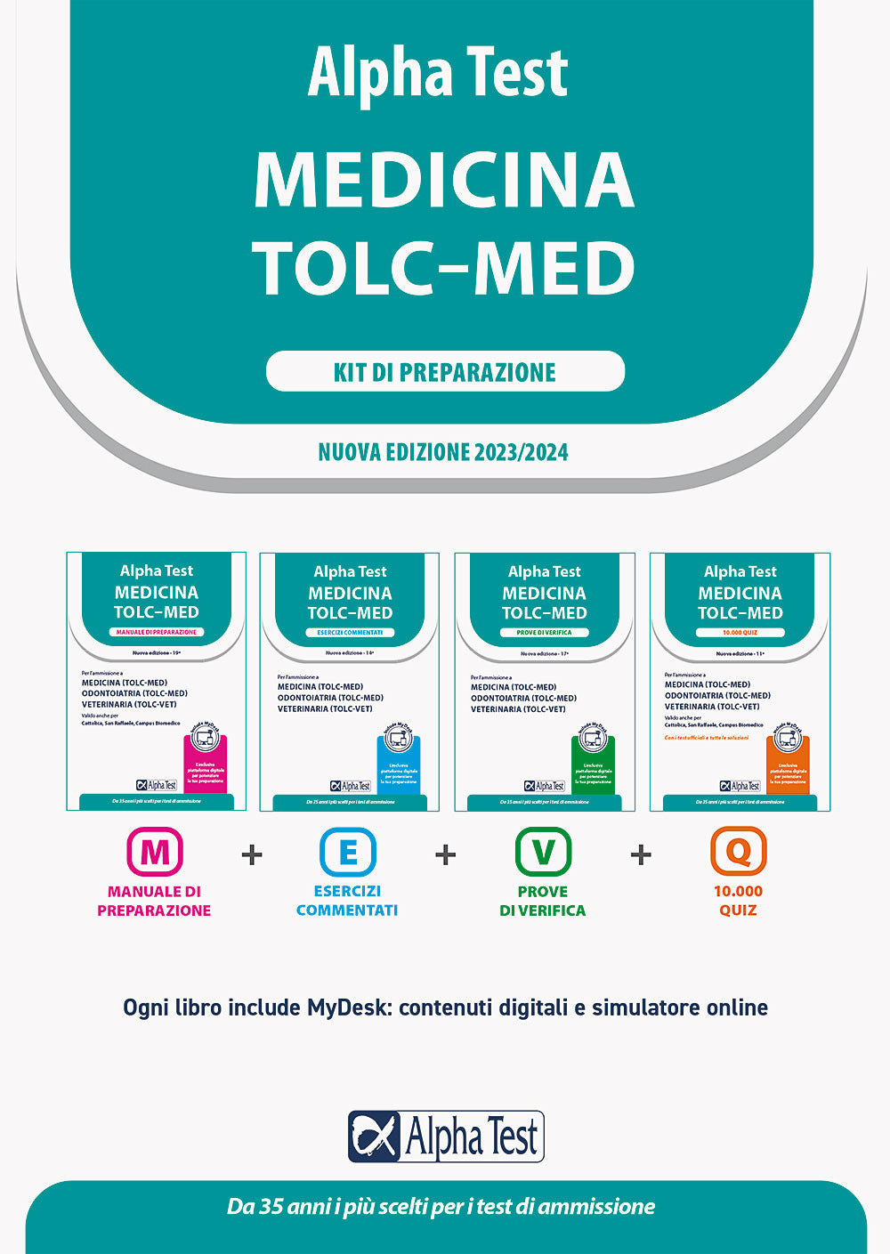 Alpha Test. Medicina TOLC-MED. Kit di preparazione 2023-2024. Con estensioni online.