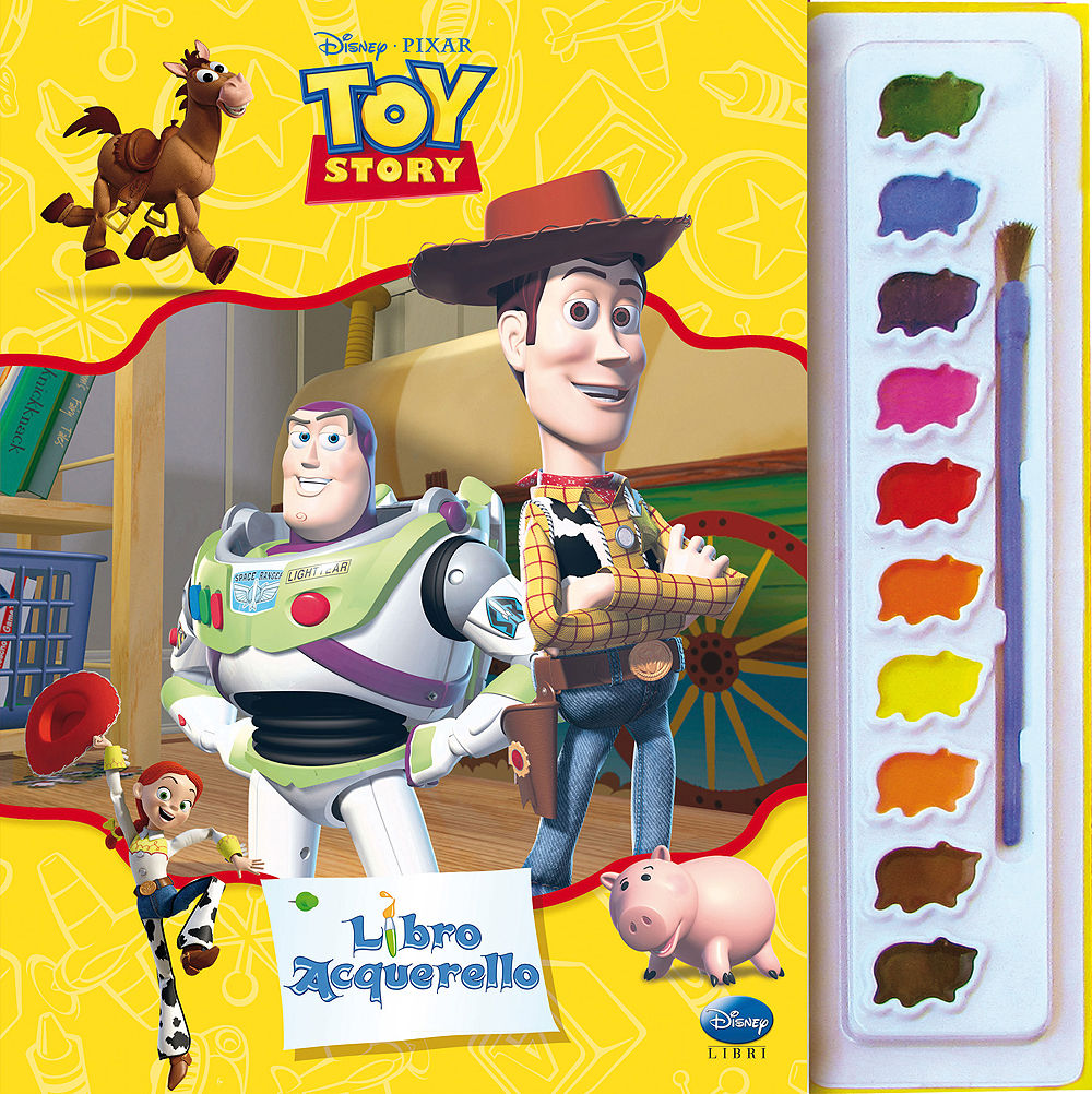 Libro Acquerello - Toy Story. Contiene 10 acquerelli e un pennello