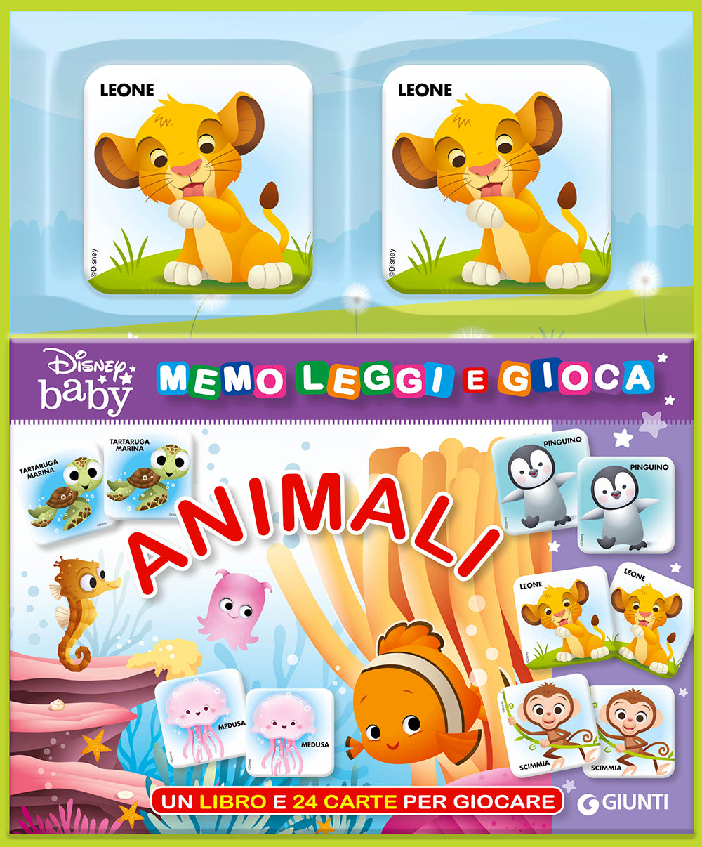 Memo Leggi e Gioca - Animali. Un libro e 24 carte per giocare