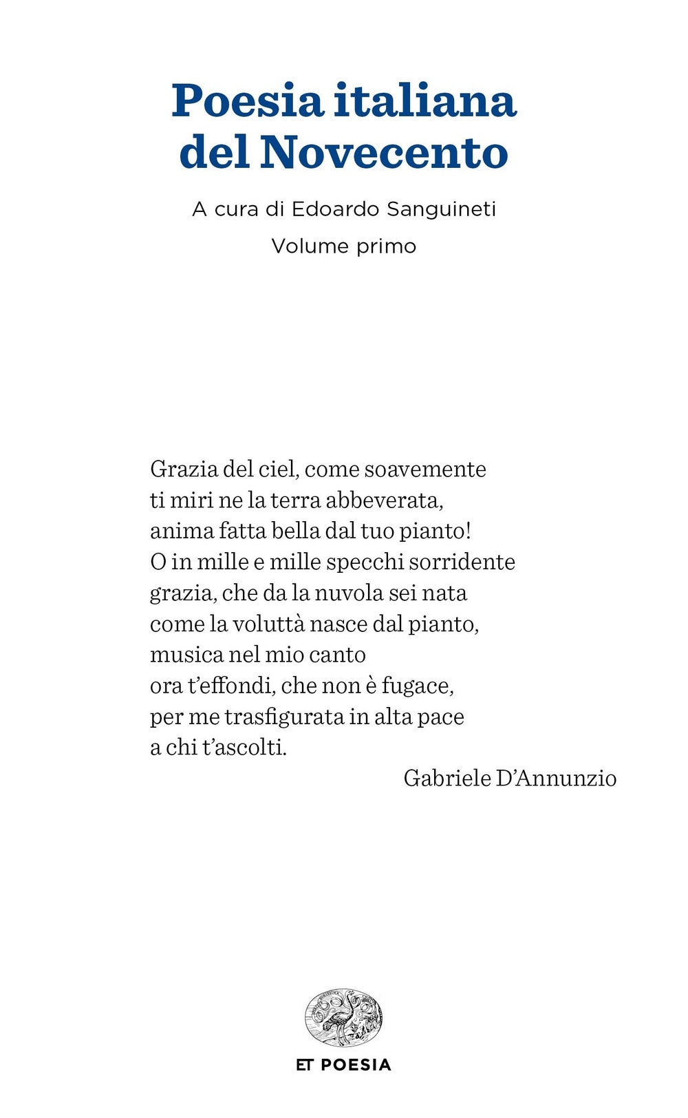 Poesia italiana del Novecento.