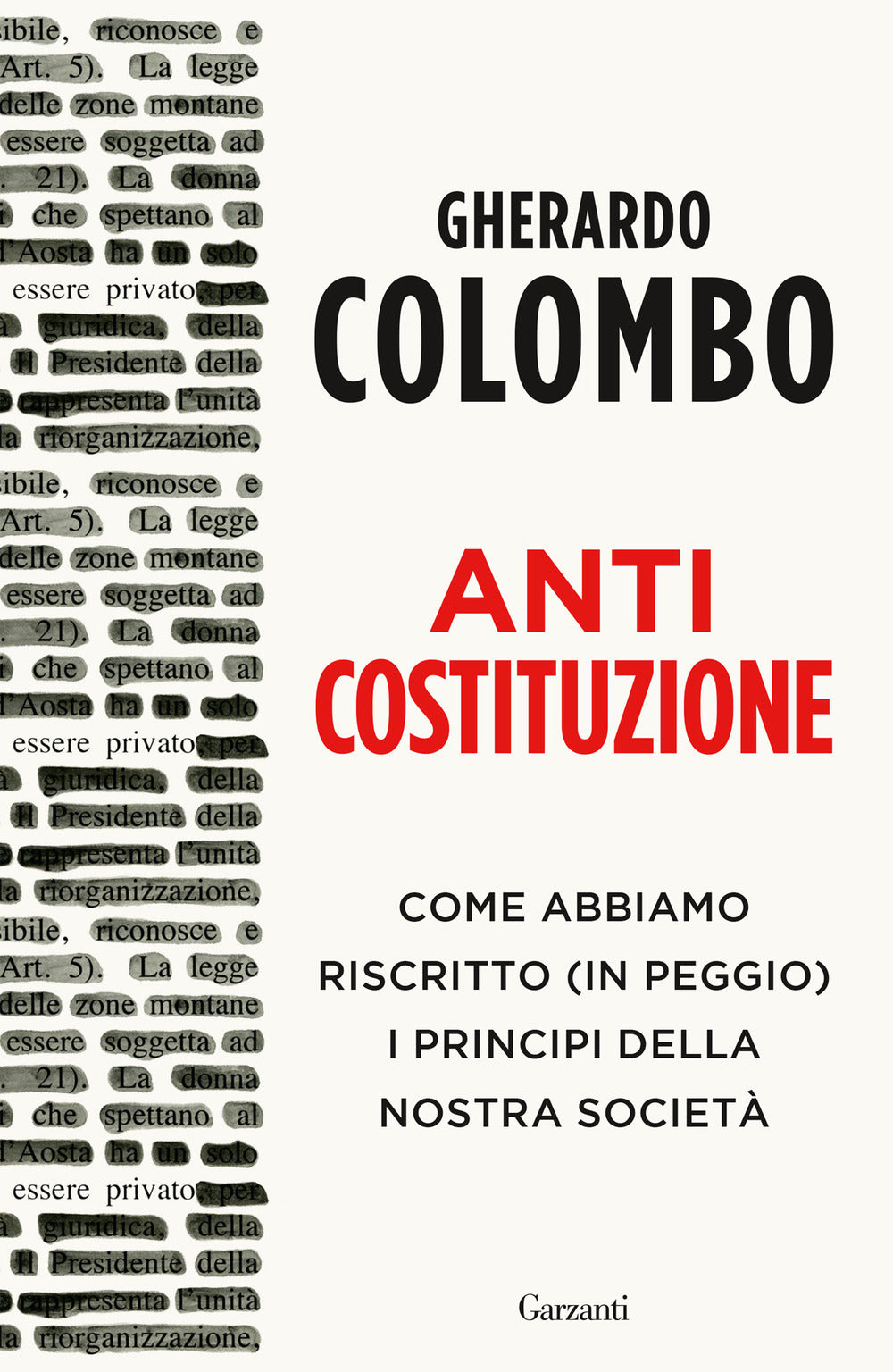 Anticostituzione. Come abbiamo riscritto (in peggio) i principi della nostra società.