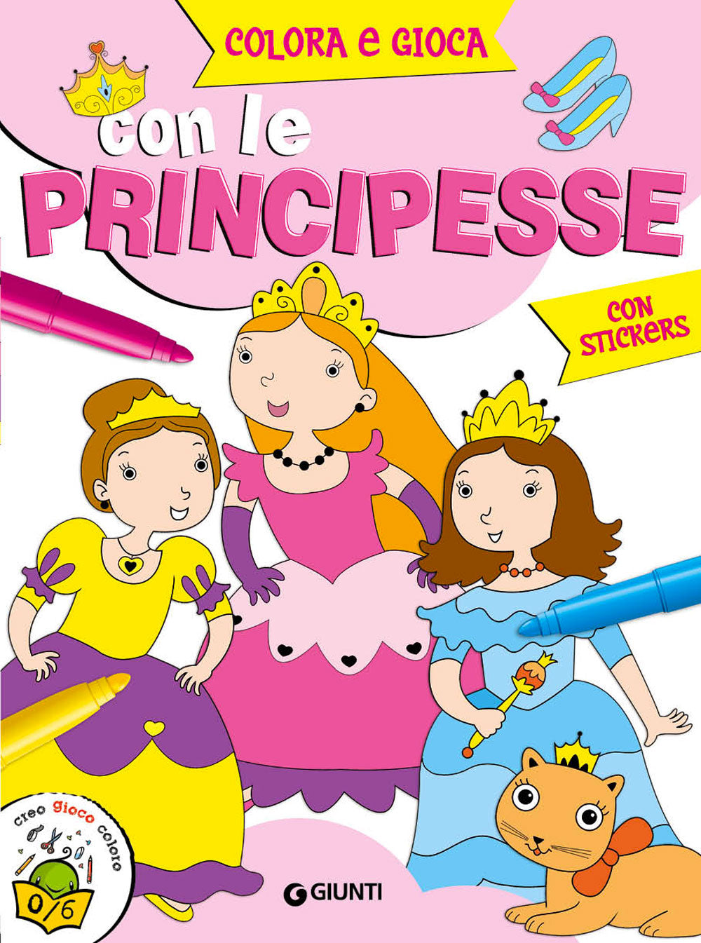 Colora e gioca con le principesse (con stickers)