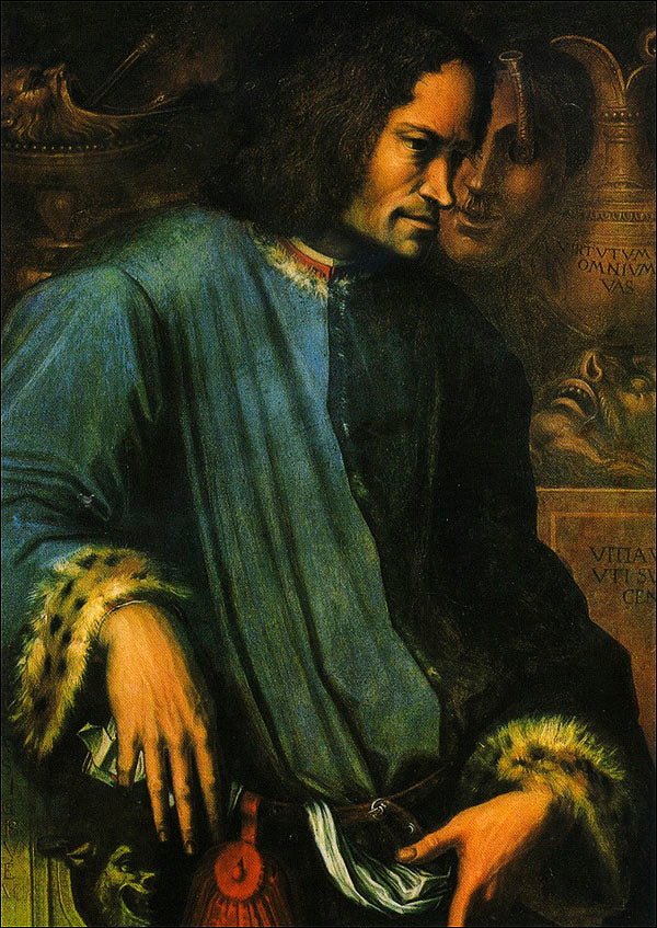 Cartolina. Firenze - Galleria degli Uffizi. Ritratto di Lorenzo il Magnifico (1533)
