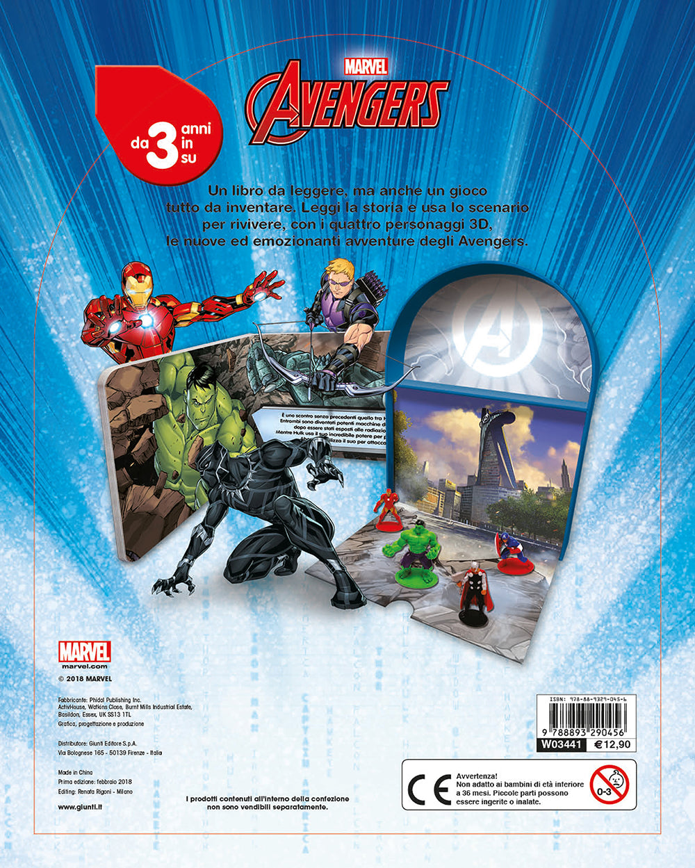 LibroGiocaKit - Avengers. Con 4 personaggi 3D e 1 scenario per giocare!