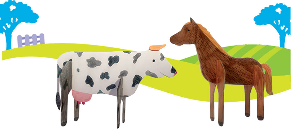 Colorare in 3D - Fattoria. Tante pagine da colorare