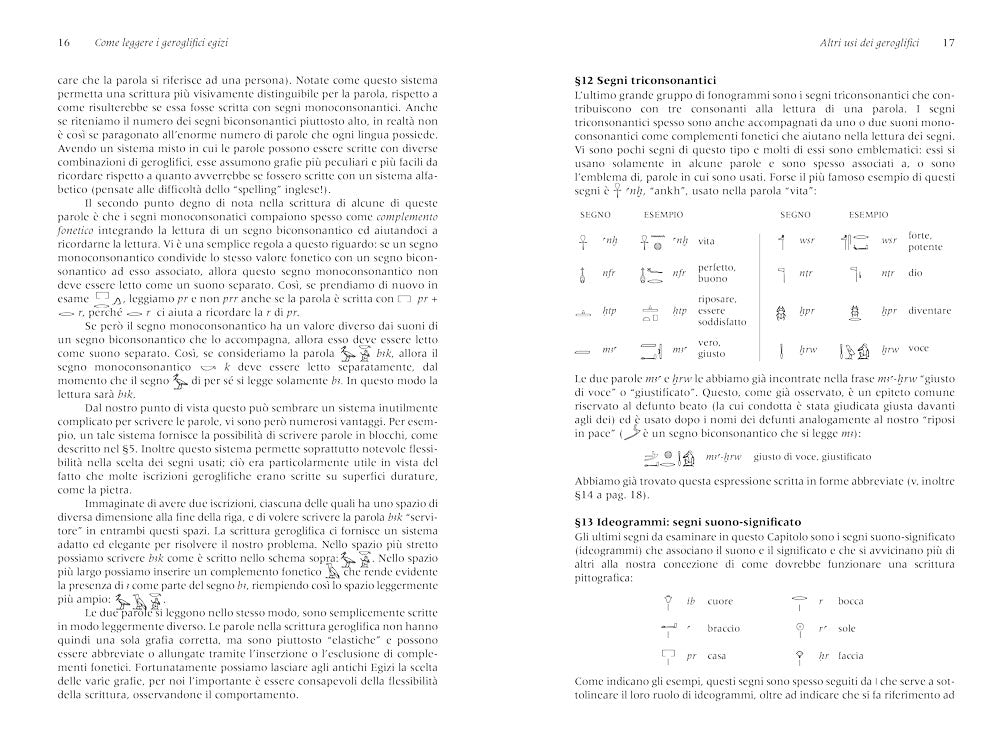 Come leggere i geroglifici egizi. manuale tecnico e pratico