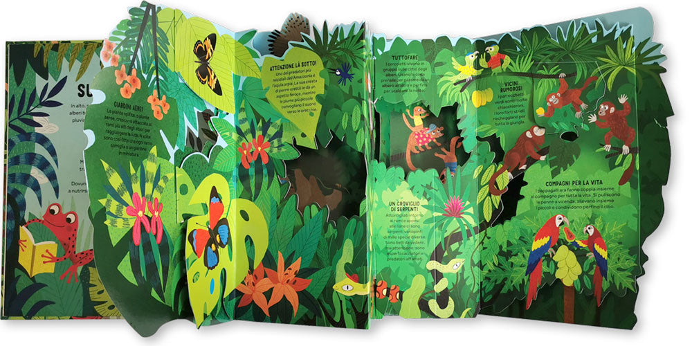 Animali pop-up della giungla. Con finestrelle e alette!