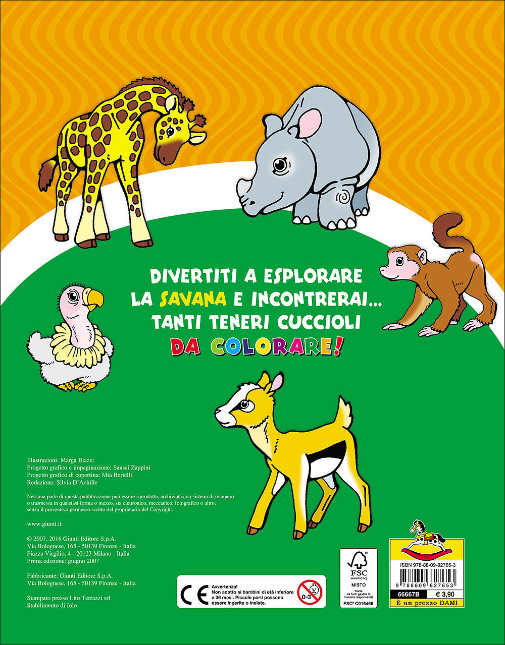 I cuccioli della Savana da colorare. Con 4 pagine di giochi!