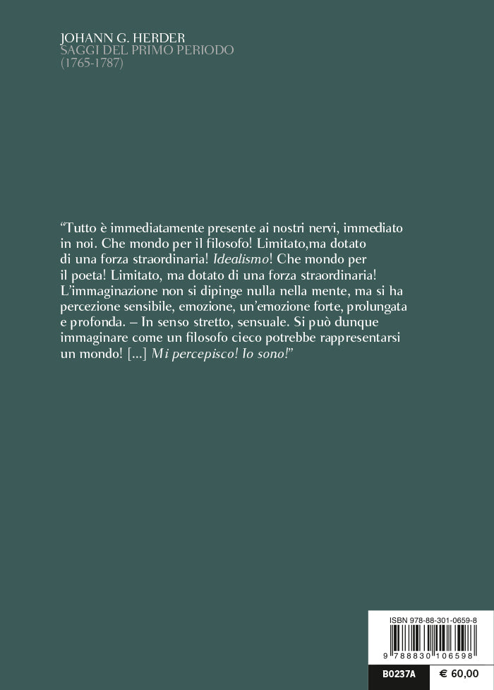 Saggi del primo periodo (1765-1787). Testo tedesco a fronte