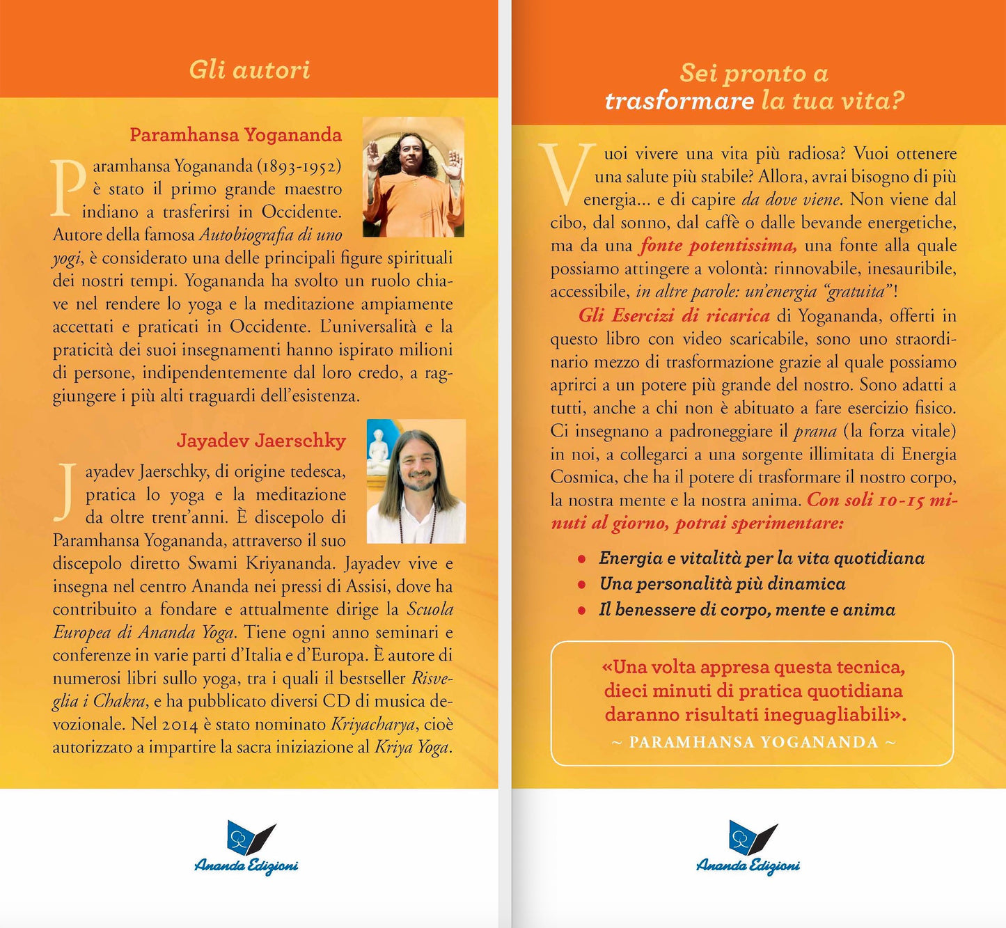 Gli Esercizi di ricarica di Paramhansa Yogananda Nuova Edizione. Come trasformare corpo, mente e anima con l'energia vitale