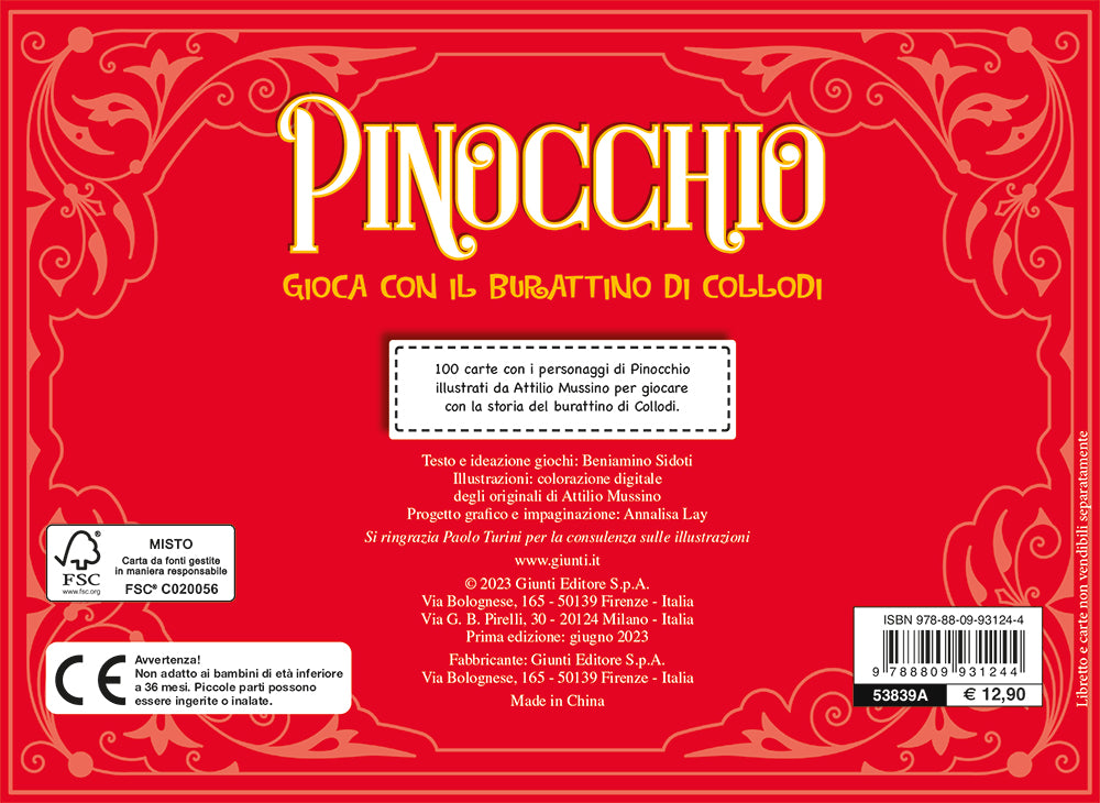 Pinocchio. 100 carte per giocare co il burattino di Collodi!