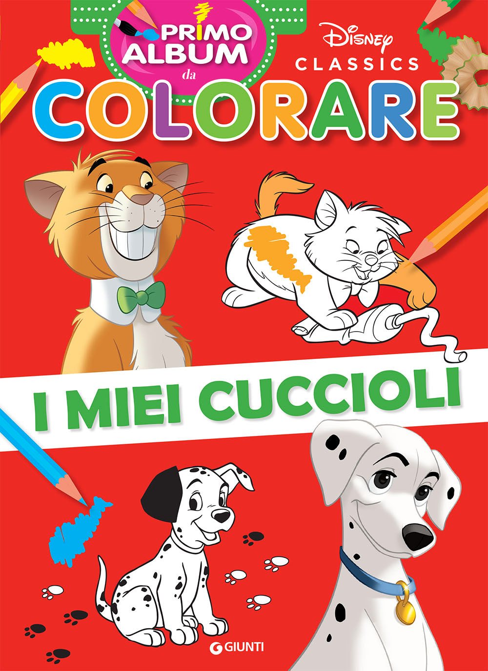 Primo album da colorare Disney Classics . I miei cuccioli: libro di Walt  Disney