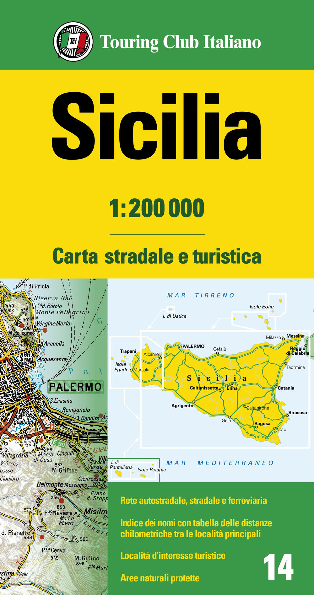 Sicilia 1:200.000. Carta stradale e turistica.