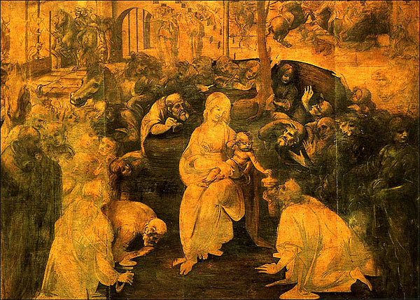 Cartolina. Firenze - Galleria degli Uffizi. Adorazione dei Magi (1481)