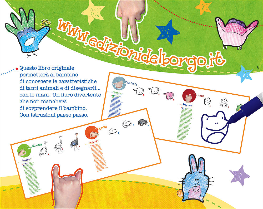 Fare giocare disegnare con le mani