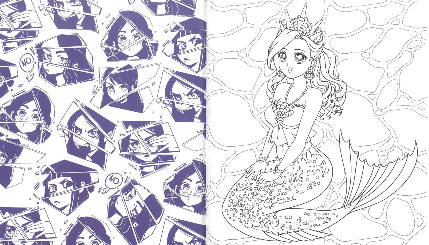Manga Coloring. Fantastici personaggi in stile anime e manga da colorare