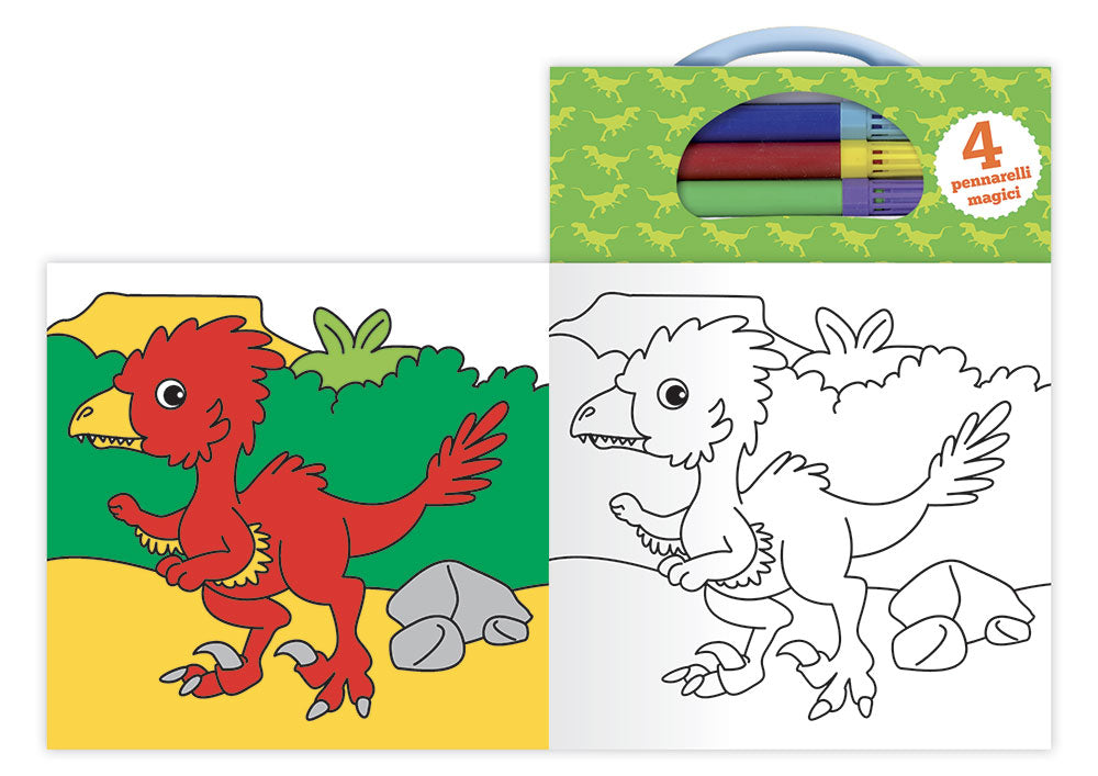 Colora i dinosauri con i pennarelli magici